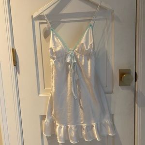 Victoria’s Secret Satin lacy slip dress with bow